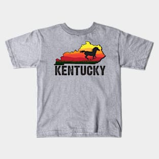 Kentucky Horse Sunset Kids T-Shirt